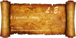 Lipcsei Emma névjegykártya