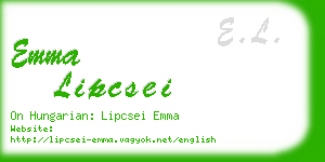 emma lipcsei business card